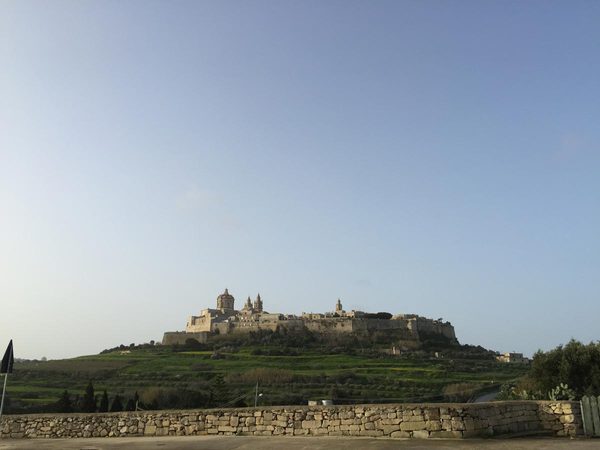 Right out of Mdina we could see the old city fortress on that hill