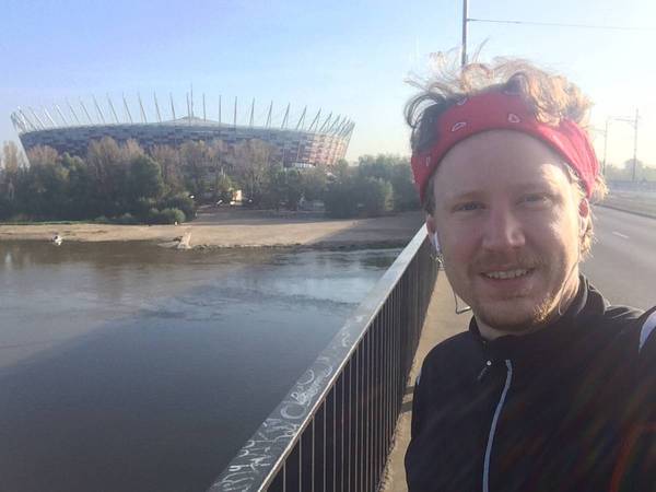 Me in front of the stadium