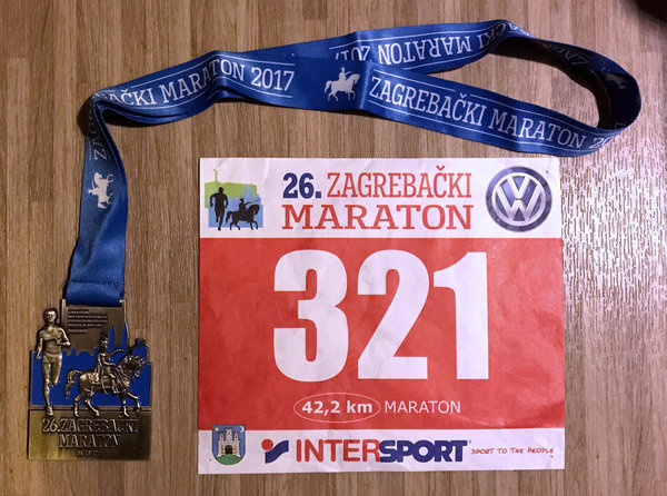 Medal and racing number