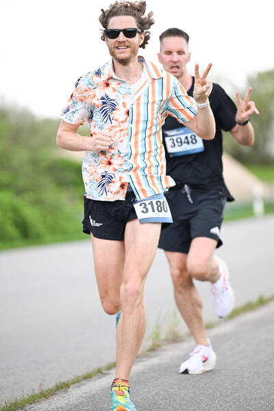 My good choice of running shirt possibly played a role in the record, too