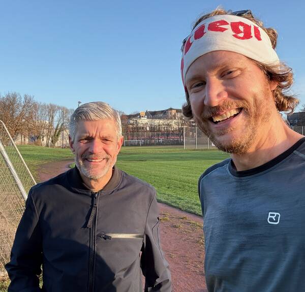 Martin Grüning and I on track