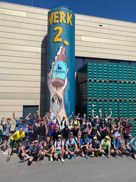 The roughly 50 runners who Nico and I won over for this crazy event in Munich, drinking 7 beers while running 80 kilometers